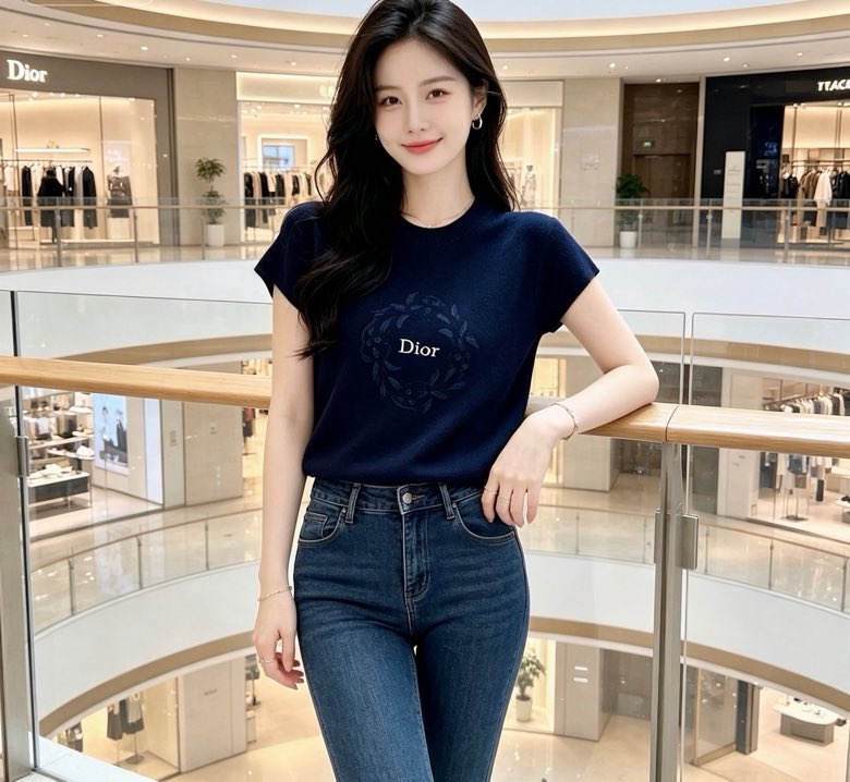 디올 2026 신상 라운드넥 니트 반팔