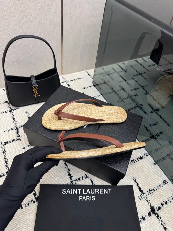 생로랑 YSL 에스파드류 플랫 슬리퍼